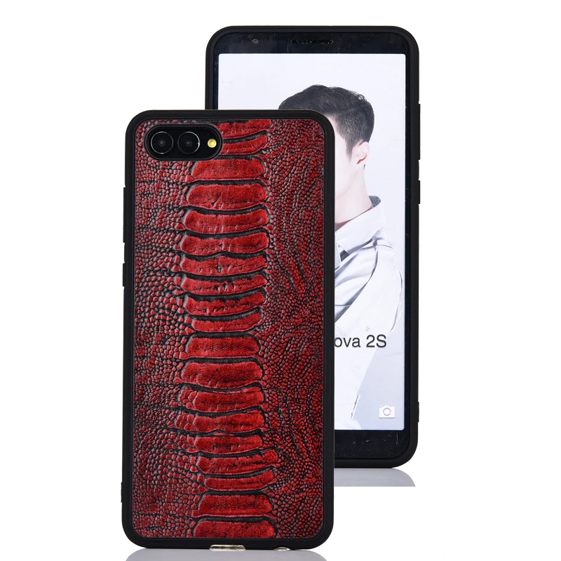 Phone Cover For Huawei Nova 2S / 3 Ostrich Foot Texture Genuine Leather Case Mobile Rear | Мобильные телефоны и