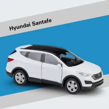 B WELLY 1/36 HYUNDAI Santafe SUV литая под давлением модель автомобиля игрушка с вытягиванием назад для детей подарки коллекция игрушек - Цвет: B