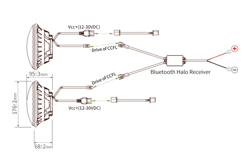 MICTUNING 7 ''круглый 80 Вт красочные фары RGB чеканка вращающийся Halo светодиодный налобный фонарь с DRL Hi/Lo луч для Jeep Wrangler JK LJ