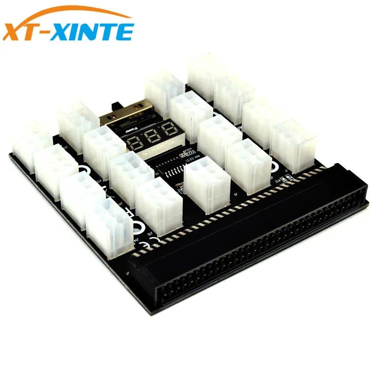 Блок питания Black PCI E 17x 6Pin адаптер для разделочной платы конвертер 12 В Ethereum BTC Antminer