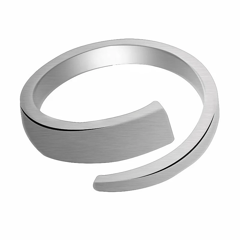 Женские Простые Кольца серебряного цвета регулируемые обручальные кольца