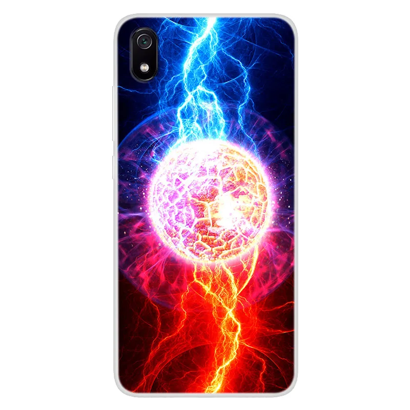 Силиконовый чехол для Xiaomi Redmi 7A мягкая задняя крышка с художественным принтом