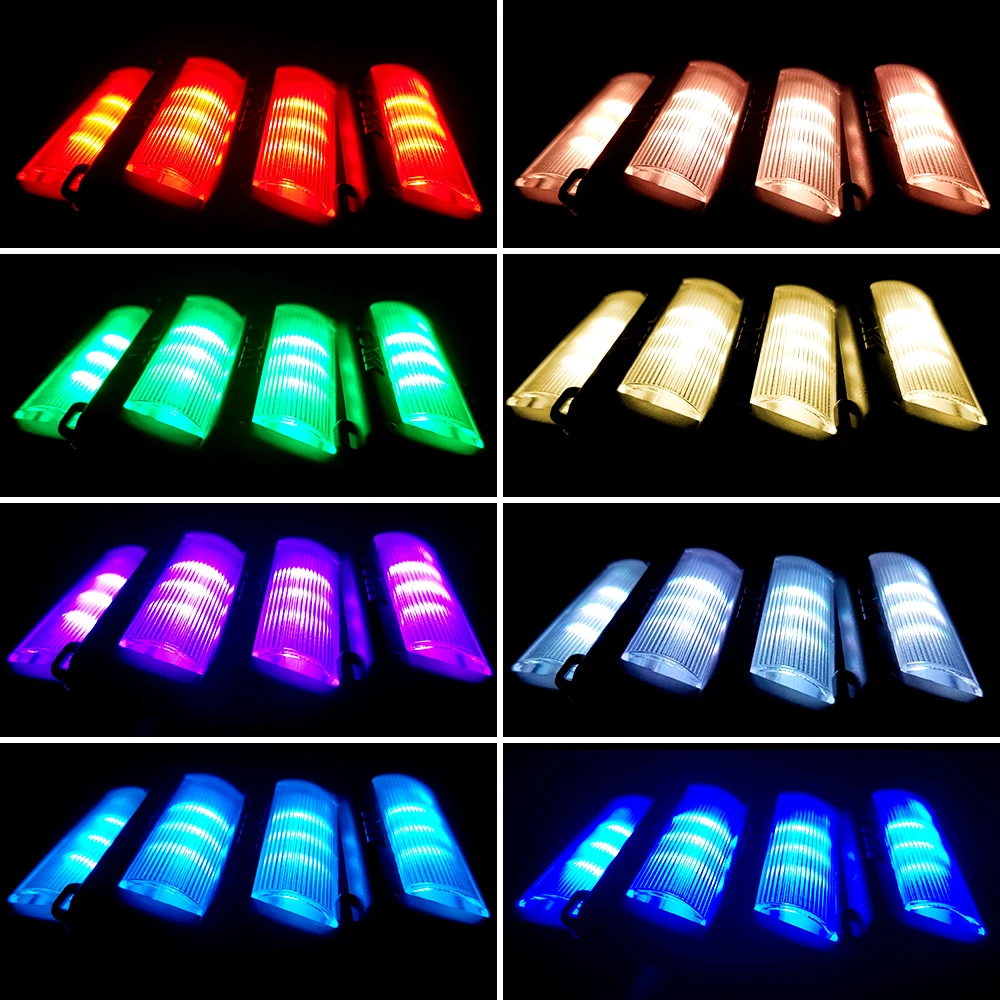 8 цветов автомобильные RGB огни Светодиодные полосы неоновые лампы атмосферные