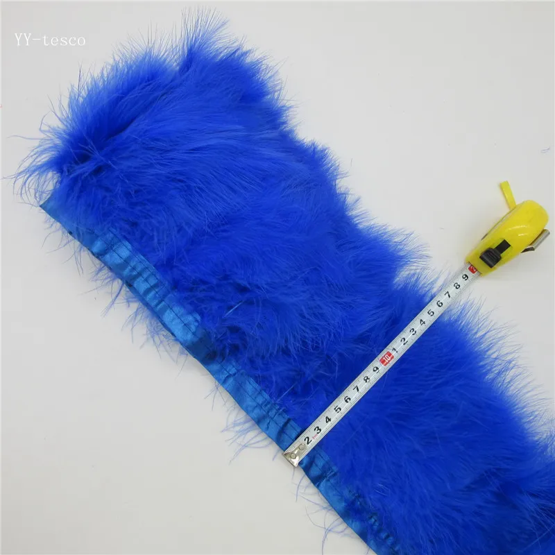 Sapphire YY-tesco 10 ярдов/партия 4-7 дюймов(15-18 см) окрашенная Зеленая мята Марабу Турция с пухом и перьями бахрома отделка юбка для Рождественского украшения - Цвет: Sapphire