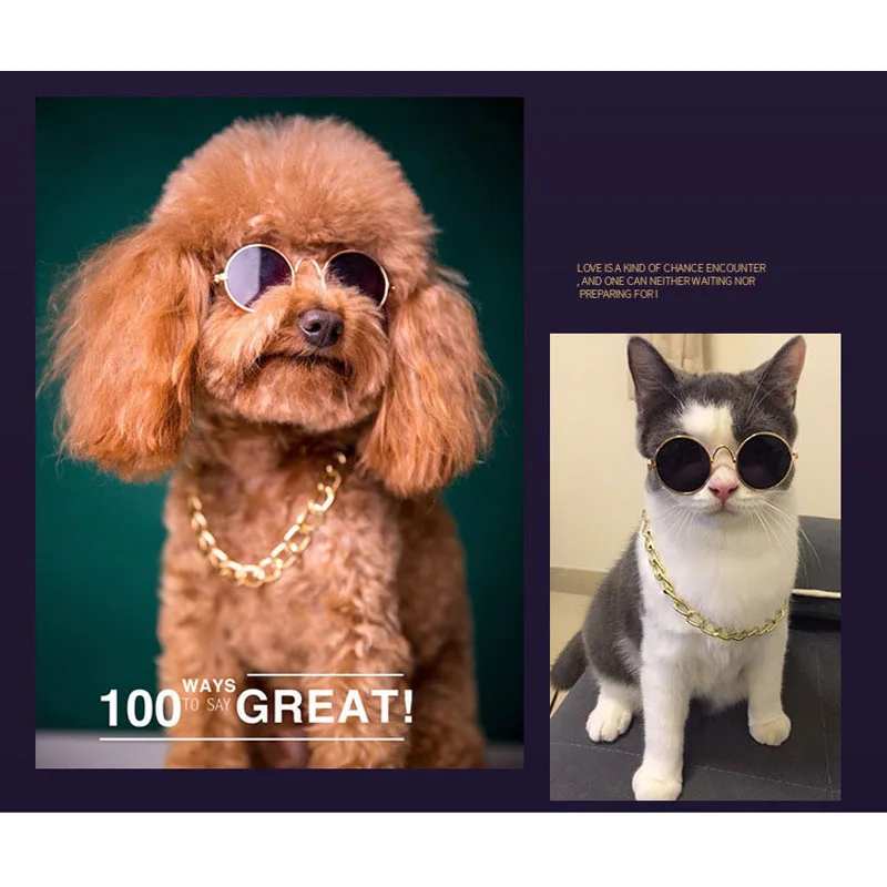 Pawstrip 1 шт. маленькая домашняя собака солнцезащитные очки с металлической оправой кошки уход аксессуары ширина 8 см