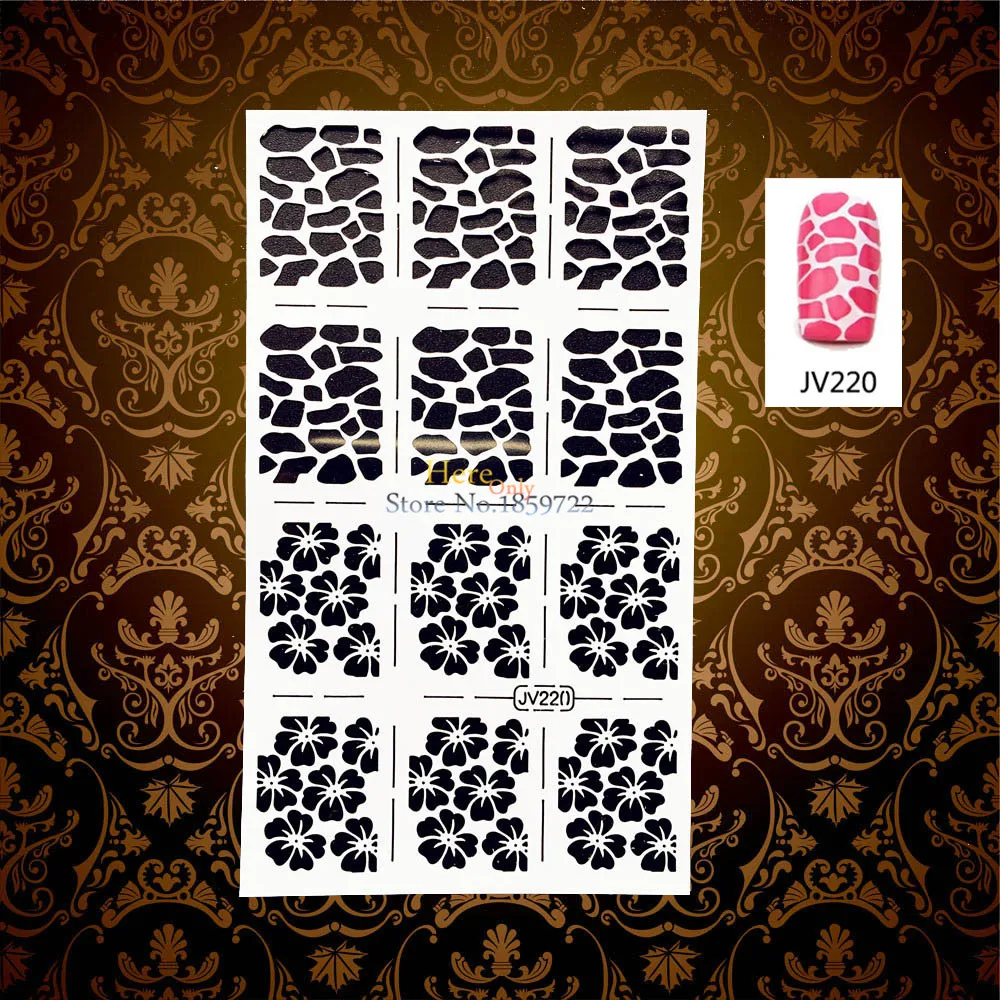 Модные наклейки для ногтей Moon Designs трафарет дизайна аксессуар HBNF318 полукруглый