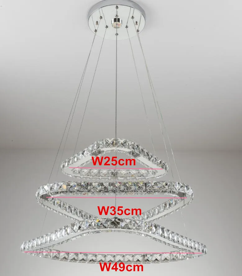 3 laps W49xW35xW25cm Скандинавский светодиодный светильник-Хрустальная люстра, современный треугольный дизайн, люстра, Потолочный подвесной светильник, люстры, светильник, Декор - Цвет абажура: 3 laps W49xW35xW25cm