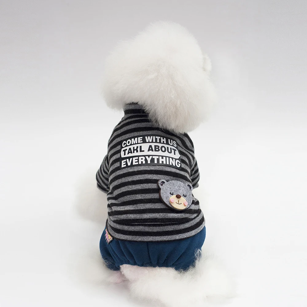 XS XXL милый полосатый свитер одежда для собак пальто куртка щенок маленькие собаки