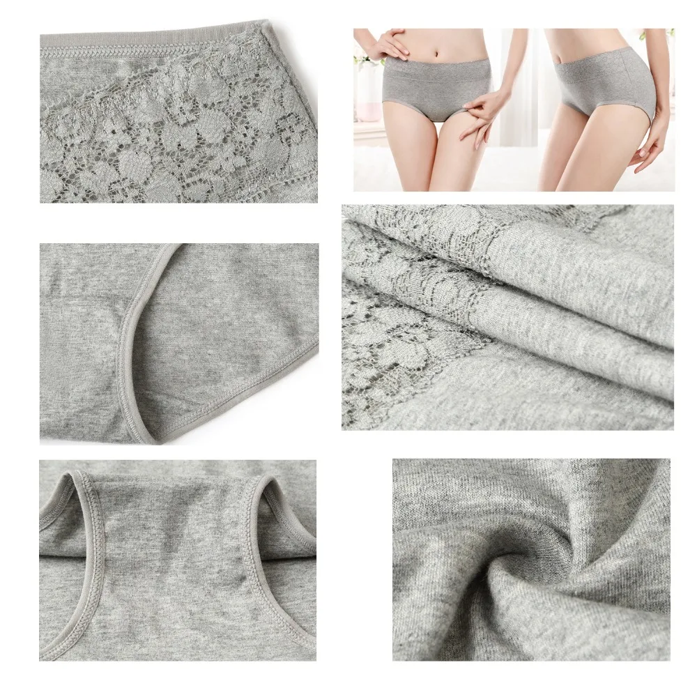 Нижнее белье из 100% хлопка женские трусики кружевные трусы однотонные Calcinhas Lingeries