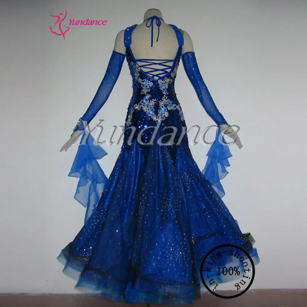 Спандекс ярко голубые блестки Φ 2016|ballroom dance competition dresses|ballroom dancing competitionsdance competitions |