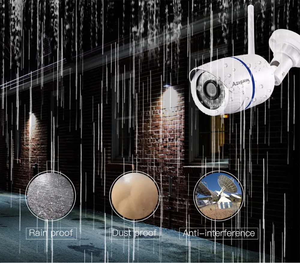 AZISHN Wifi IP камера 720P 960P 1080P Безопасность Аудио запись CCTV беспроводная Проводная