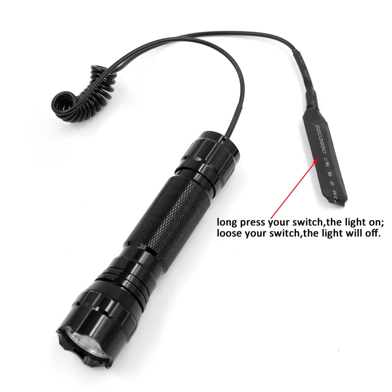 Фонарь светодиодный портативный 800 лм XM L T6 с креплением на ружье|tactical flashlight|portable