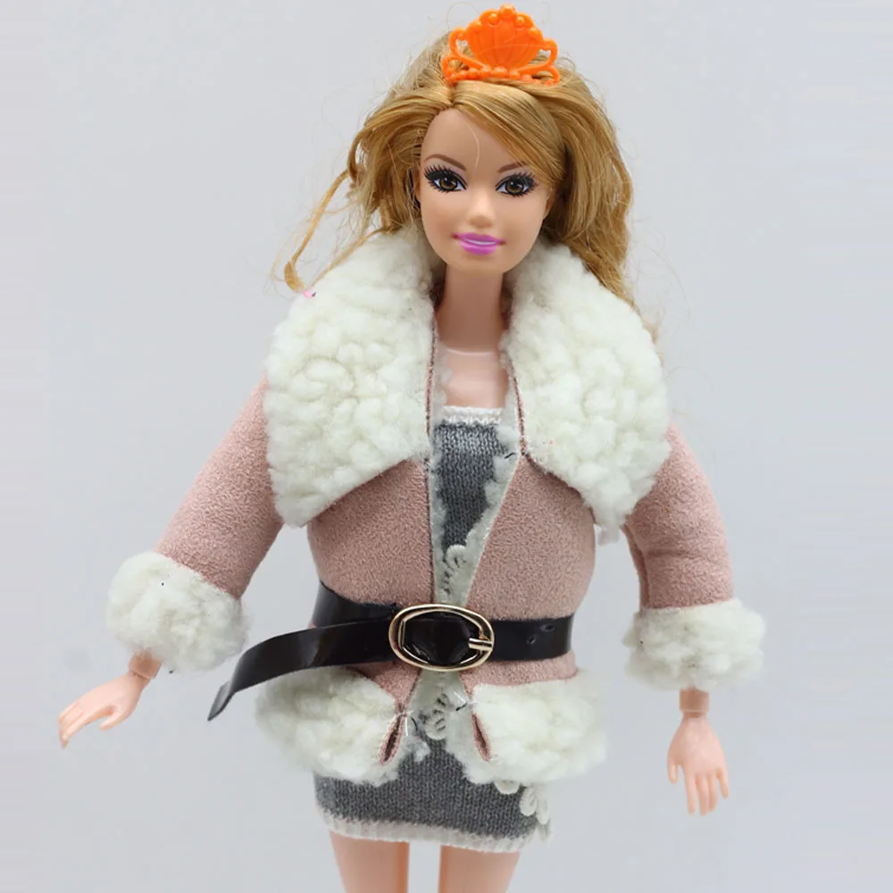 Кукольная одежда 1 шт. модное пальто зимняя с ремнем для 1/6 г. кукла BJD лучший