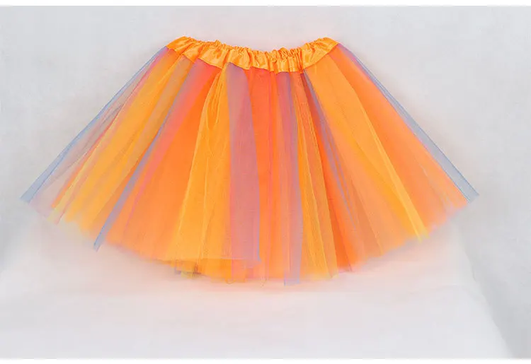 Юбка пачка для маленьких девочек радужная разноцветная детская бальная одежда