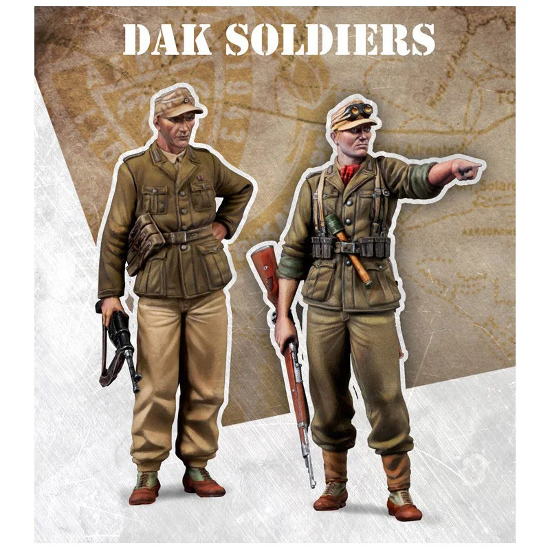 Масштаб 1/35 Неокрашенная полимерная фигурка DAK Soldier 2 Коллекция фигурок
