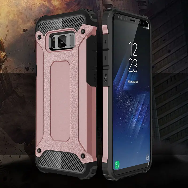 Роскошный прочный армированный чехол для телефона samsung Galaxy S10 S8 S9 Plus S10e S5 S6 S7 Edge Гибридный ПК Противоударный защитный чехол
