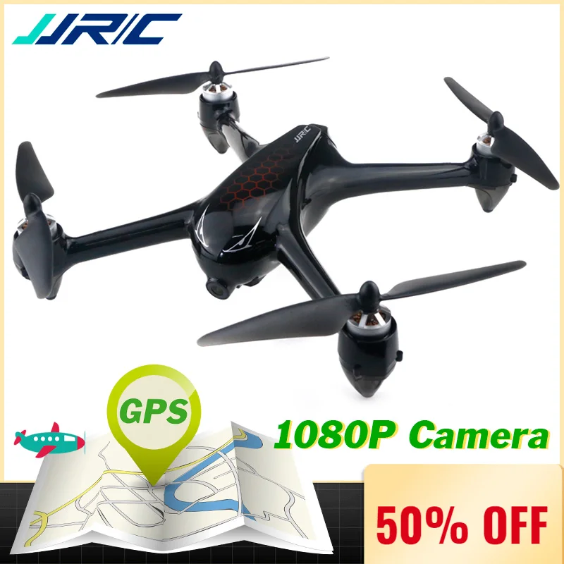 JJRC X8 Радиоуправляемый Дрон с камерой 1080P 5G Wifi FPV Профессиональный Дрон gps позиционирование Квадрокоптер бесщеточный мотор 18 минут время полета