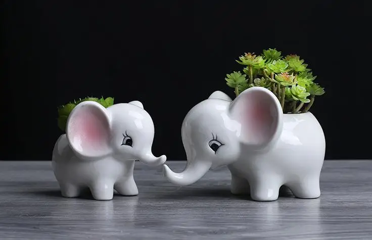 Милые с героями мультфильмов животными слоном в форме Керамика сочный кактус