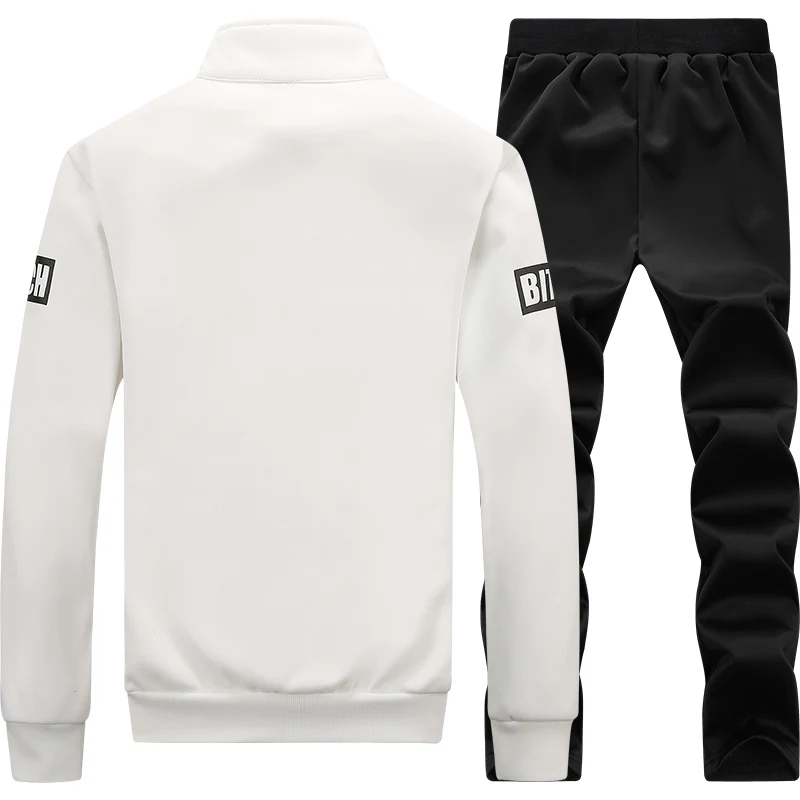 

Men's Sets 2021 Spring Autumn Jogging Tracksuit Men Letter Printed Two Pieces Clothing Zipper Jackets + Sweatpants Sportswear