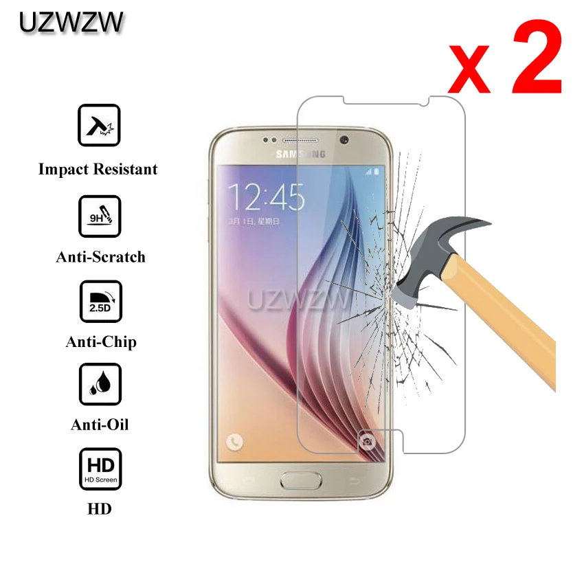 2 шт Премиум Закаленное стекло для samsung Galaxy S6 защитное закаленное стекло для экрана для samsung S6 стекло