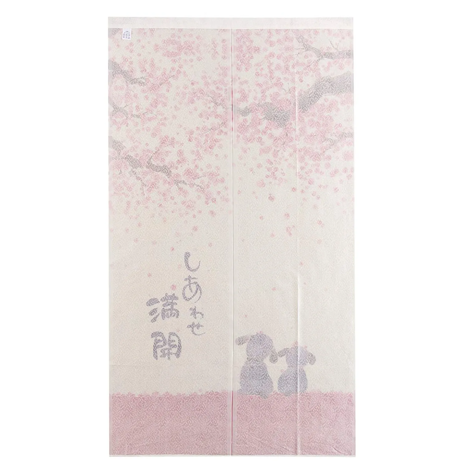 Японский стиль дверной занавес 85х150см Happy Dogs Cherry Blossom|Антистатичные дверные шторы| |