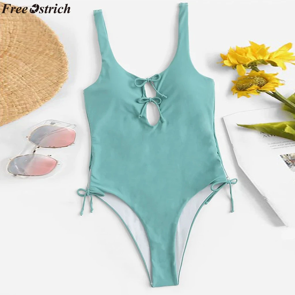 Бесплатная страуса 2019 сексуальное однотонное удобное цельное нижнее белье с