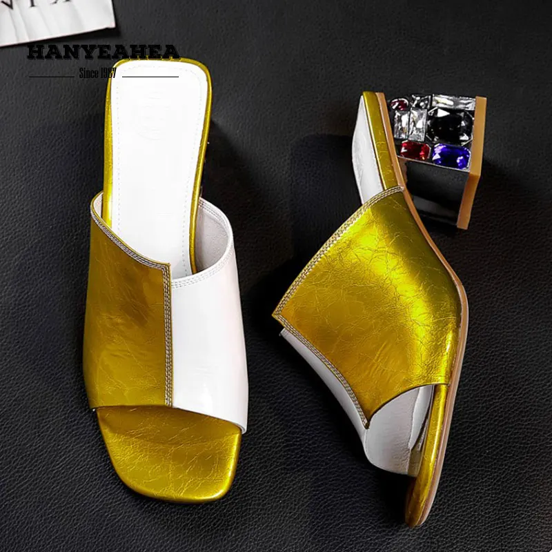 Стразы женская летняя обувь классическая модная на каблуке повседневная стразы |