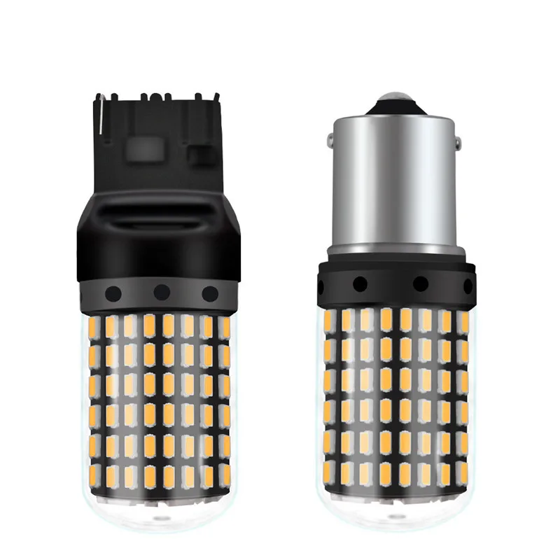 2 шт. светодиодный CanBus без ошибок 1156 7506 7528 BA15S P21W светодиодный BAU15S PY21W T20 7440 WY21W для автомобилей сигнала поворота светильник Нет флэш-желтый
