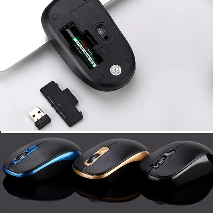 Binmer 2,4 ГГц Беспроводная оптическая мышь геймер 1600 dpi USB мини Мыши для ПК Игровые ноутбуки Прямая поставка 18AUG8