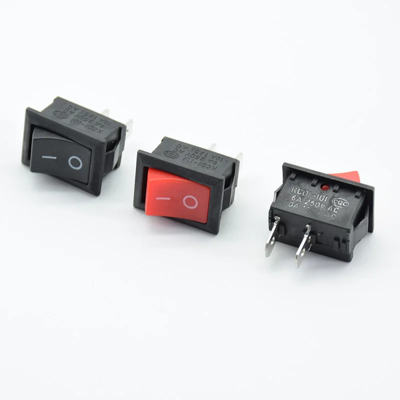 10 шт./лот 21*15 мм 2PIN Kcd1 лодка кулисный переключатель SPST оснастки вкл/выкл положение