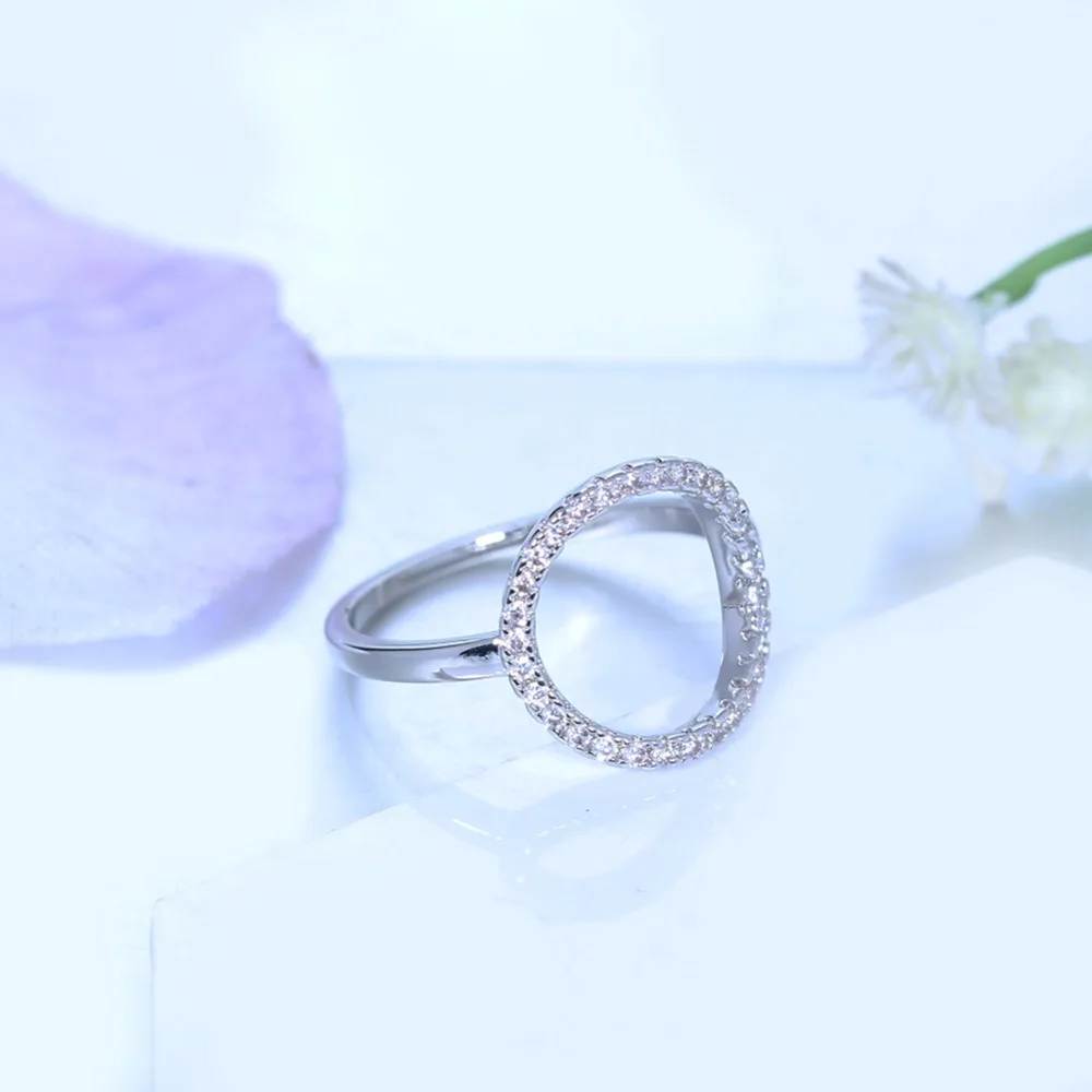 Модное Брендовое кольцо jingyang для женщин и девушек Свадебные обручальные кольца