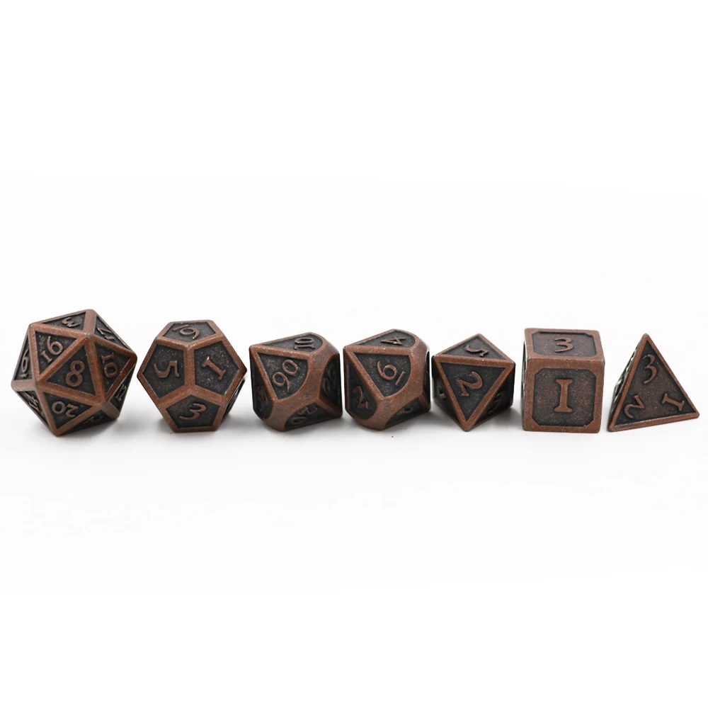 IMDG 7 шт./компл. креативная РПГ игра игральные кости многогранные металлические DND