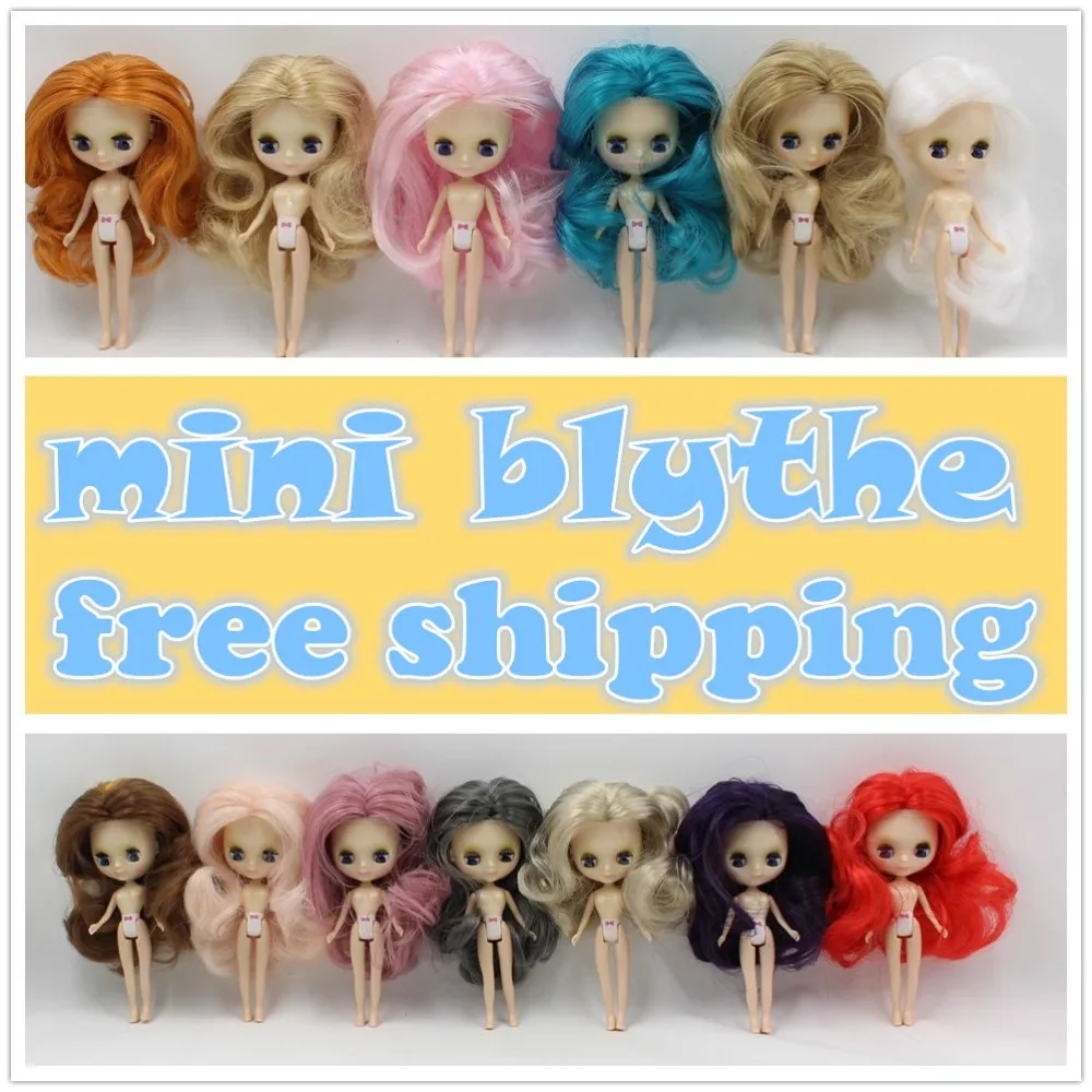 10 см DIY Обнаженная милая кукла красочные длинные волосы Pullip blyth мини кукла|mini doll|cute dollblythe mini |
