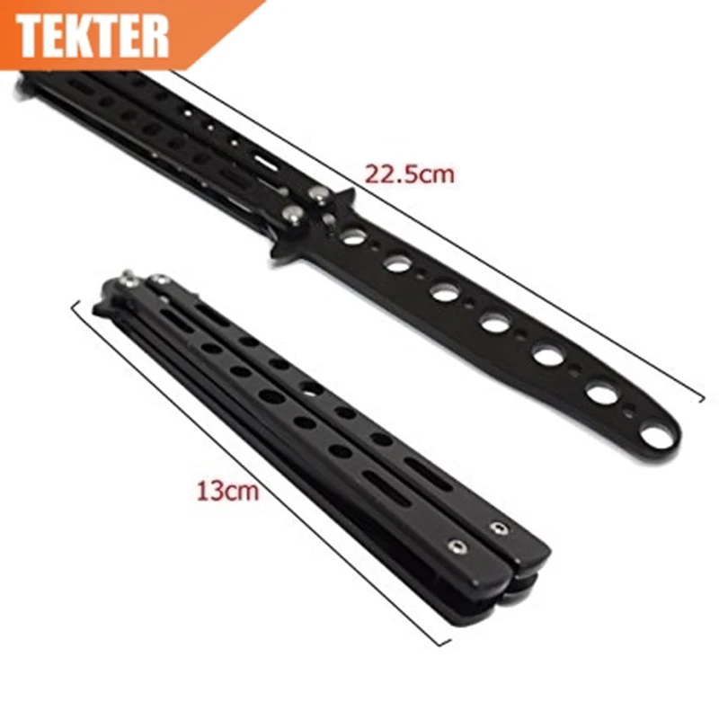 Tekter Нержавеющая сталь бабочка цеп в сложенном Ножи Training прочный Bladeless резак для