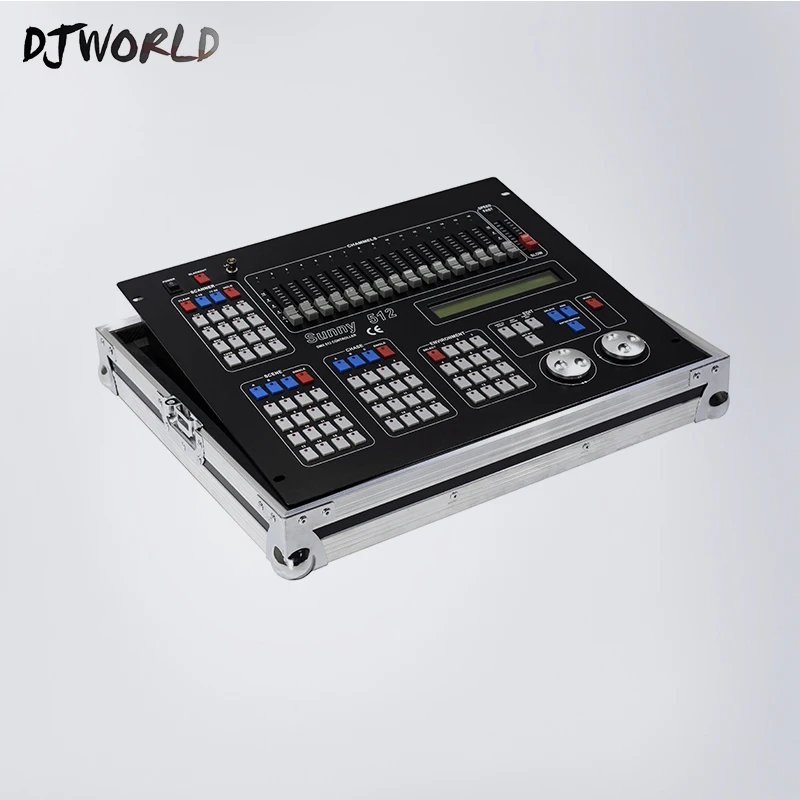Sunny512 каналы DMX512 контроллер с Flightcase DJ диско сценические световые консоли