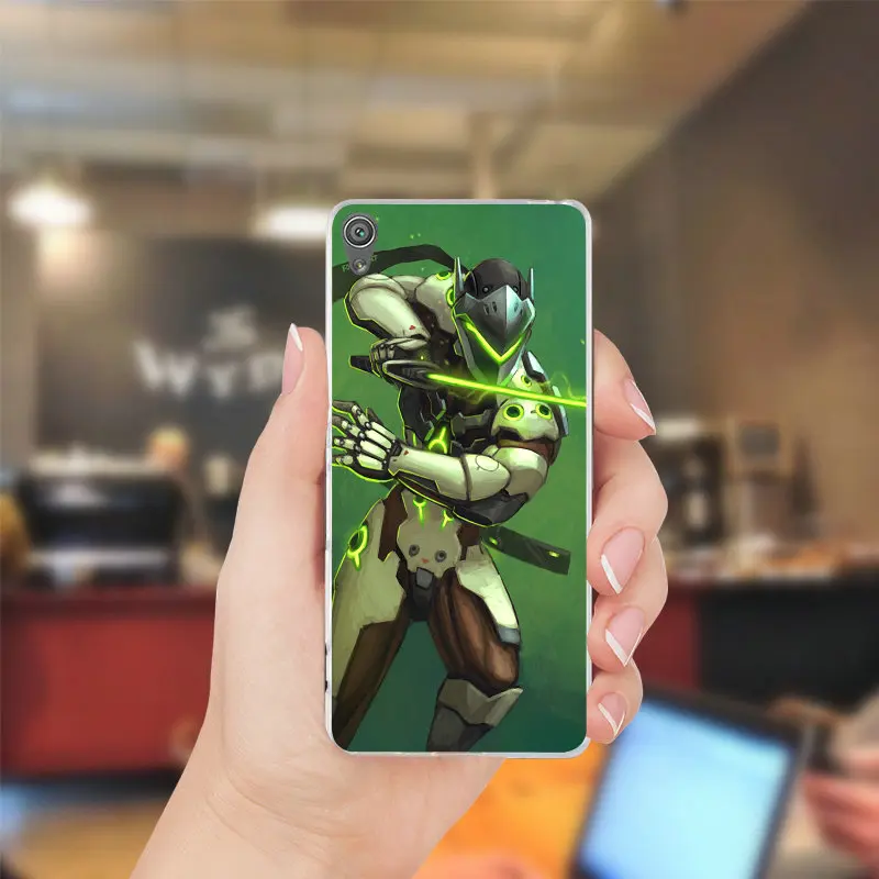 Гэндзи Overwatchs работа Ясно Мягкий мобильный чехол для телефона sony Xperia Z Z1 Z2 Z3 Z4 Z5