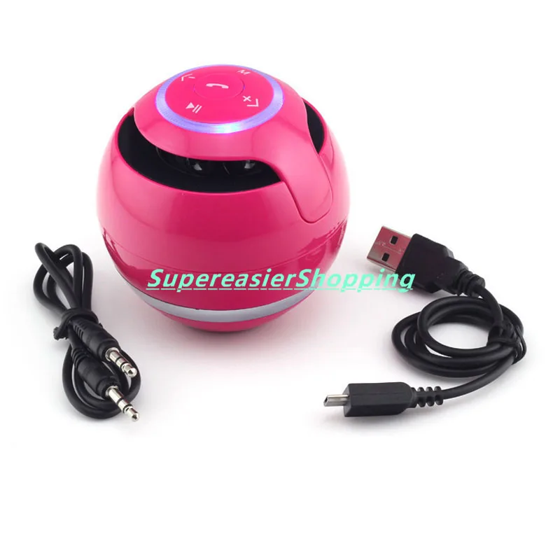 Portable Wireless Bluetooth Mini Ball Speakers Stereo Sound Box TF AUX FM Mic Hands-free For Smartphone GPS Tablet PC 20pcs/lot |