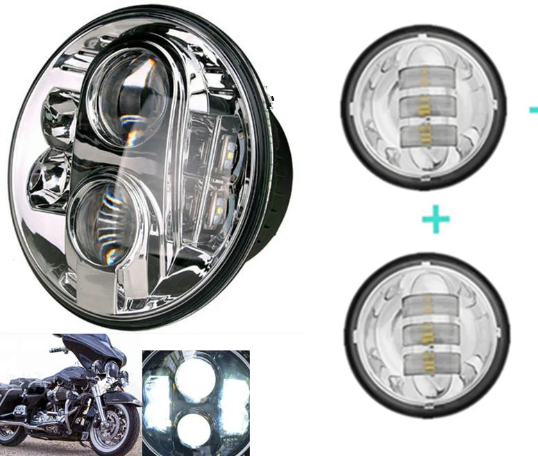 80 Вт 7 &quotфара с DRL дюймов круглый светодиодный Hi/Low Beam Автомобильная фара для