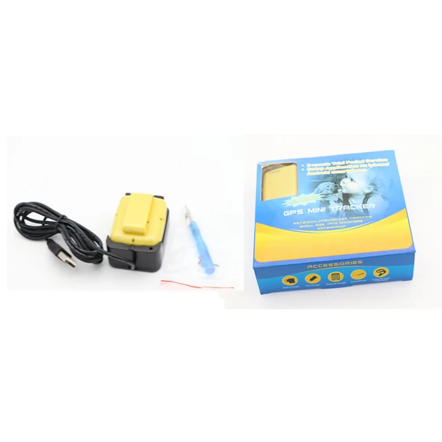 tracker with box Новое поступление! Самый маленький Персональный gps трекер MT90 водонепроницаемый собака gps устройства слежения Поддержка регистратор данных и Micro SD карты - Цвет: tracker with box