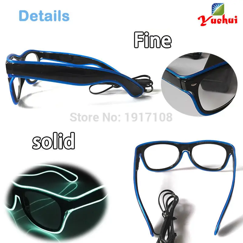 Светодиодные неоновые очки в 10 стилях модный светодиодный светильник