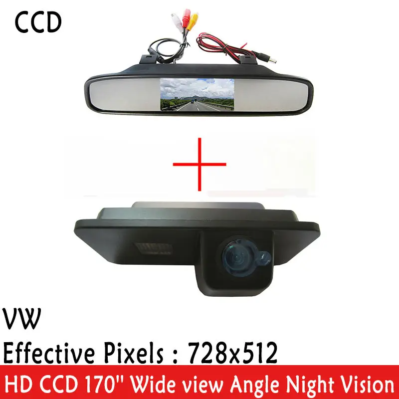 HD видео Автомобильный парковочный монитор СВЕТОДИОДНЫЙ ночное видение CCD