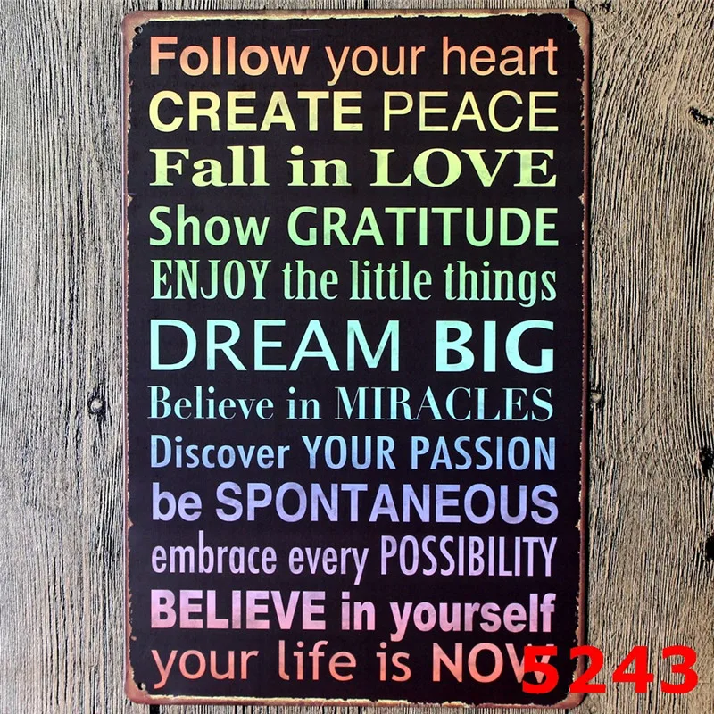 Простые Романтические поэзии Life Is металлические жестяные знаки настенный постер