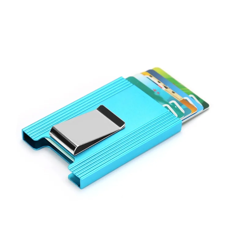 Современный карбоновый rfid кошелек с блокировкой минималистичный тонкий