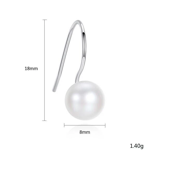 [MeiBaPJ] Wholesale Price Natural Pearl Stud Earrings Real 925 Sterling Silver Fashion for Women | Украшения и аксессуары