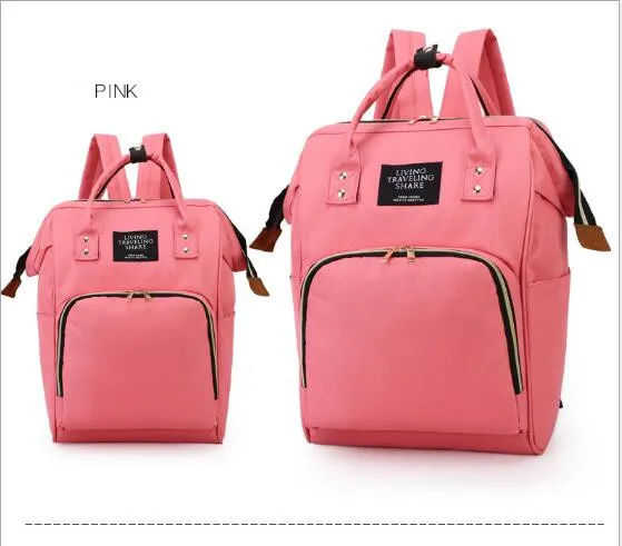 Pink Red Многофункциональная сумка для подгузников для мам, модная Лоскутная Большая вместительная детская сумка, рюкзак для путешествий, сумка для кормящих мам, дизайнерская сумка для мам - Цвет: Pink Red