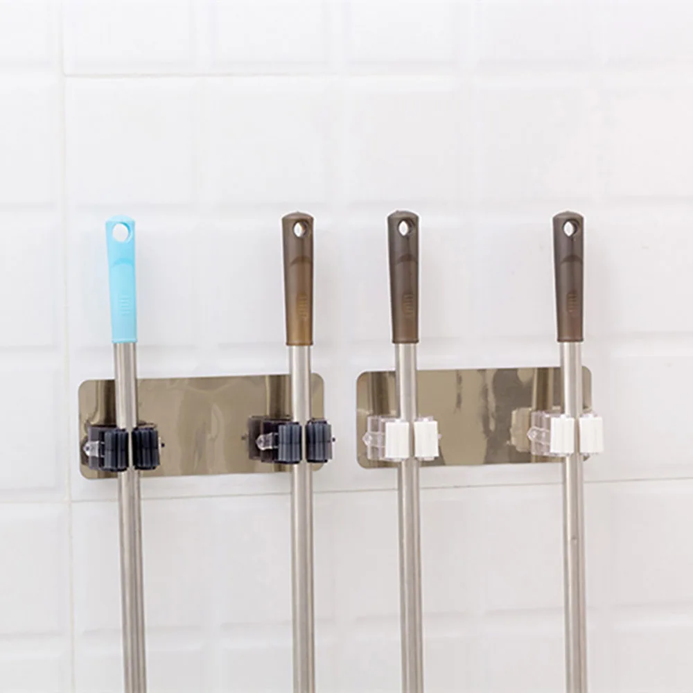 Настенный органайзер для швабры Anpro держатель щетки метлы вешалка хранения