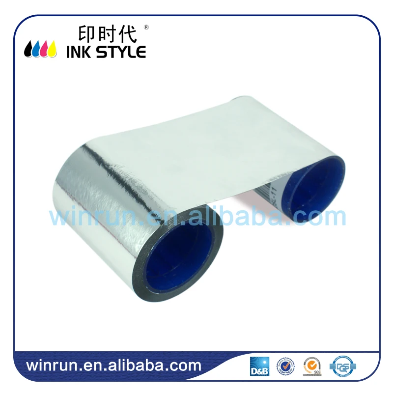 10 шт. Generic Datacard DC285 Серебряная лента без чипа 1000 принтов для SP25 SP30 SP35 SP75 CP40 CP60