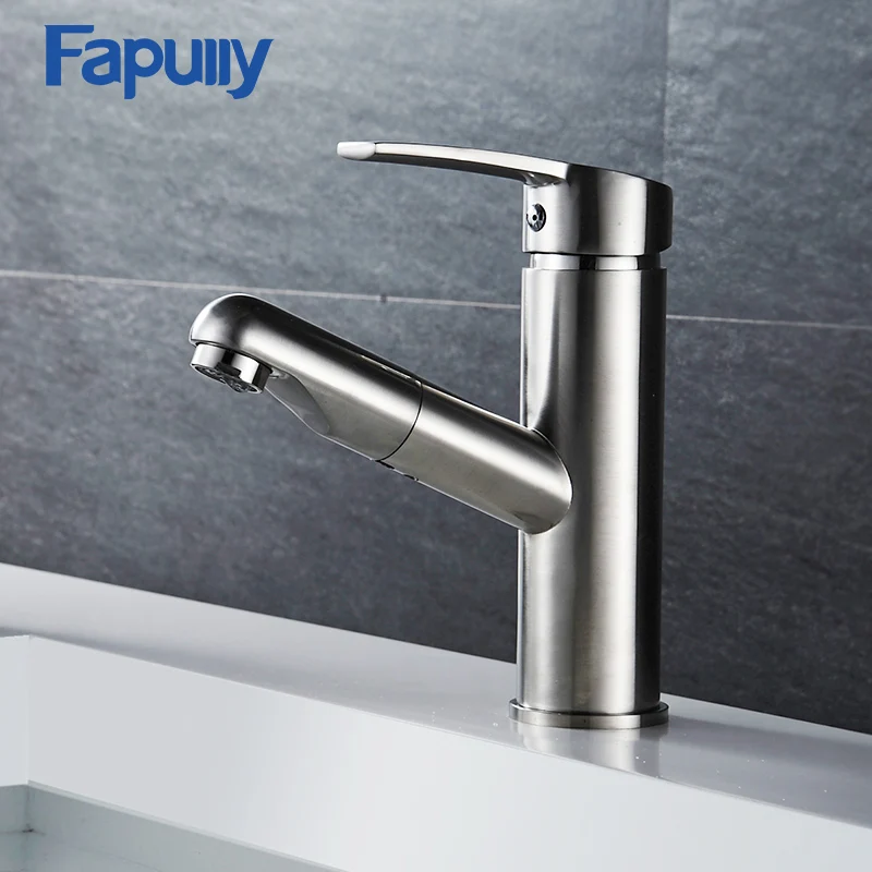Fapully современный мини-кран для раковины из нержавеющей стали латунный кран