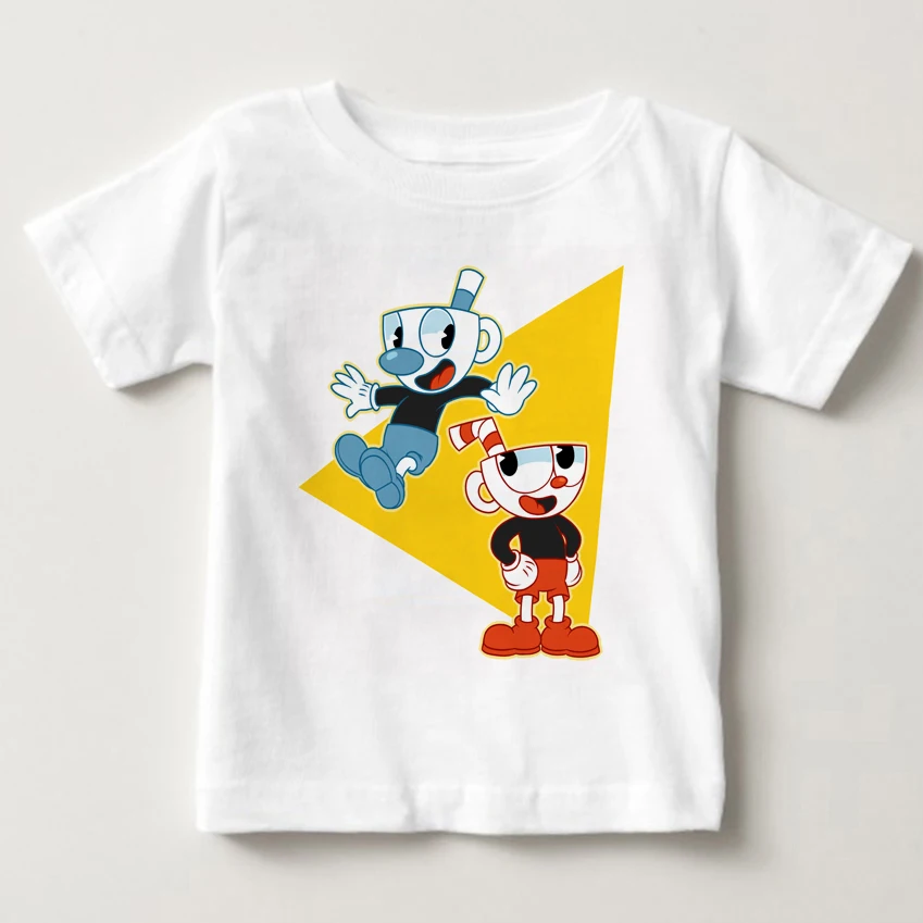 Классическая футболка с коротким рукавом Детская Cuphead And Mugman Deal With Devil летняя