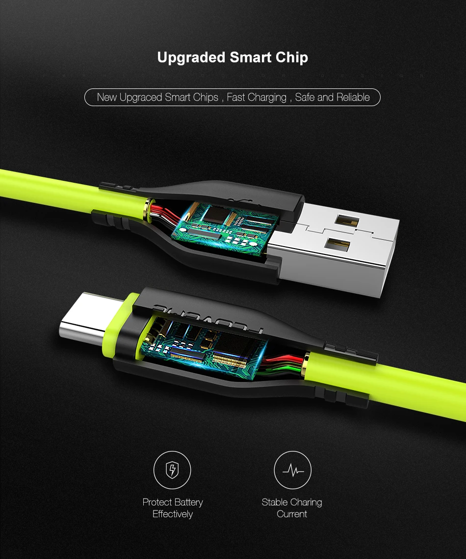 FLOVEME TPE usb type C для samsung Note 8 Galaxy S8 Plus USB-C кабель для зарядного устройства 2.2A зарядный кабель для передачи данных type-C